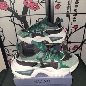 Mazino Oasis Green and Black Sneakers